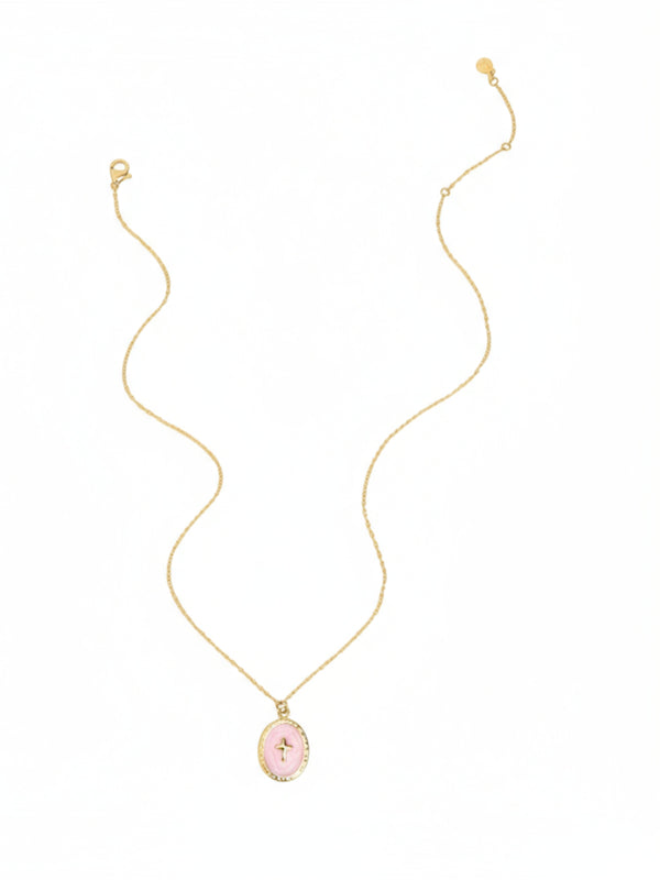 Fair-Trade Pink Cross Necklace - Hope Outfitters