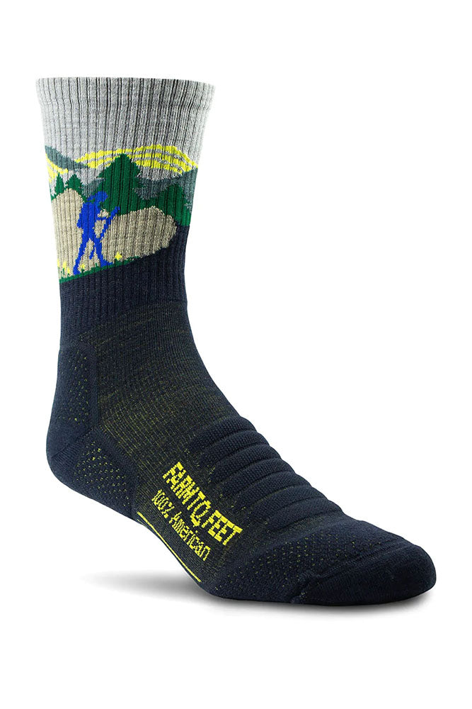 100% USA Made - 3/4 Eclipse Blue Ridge Socks