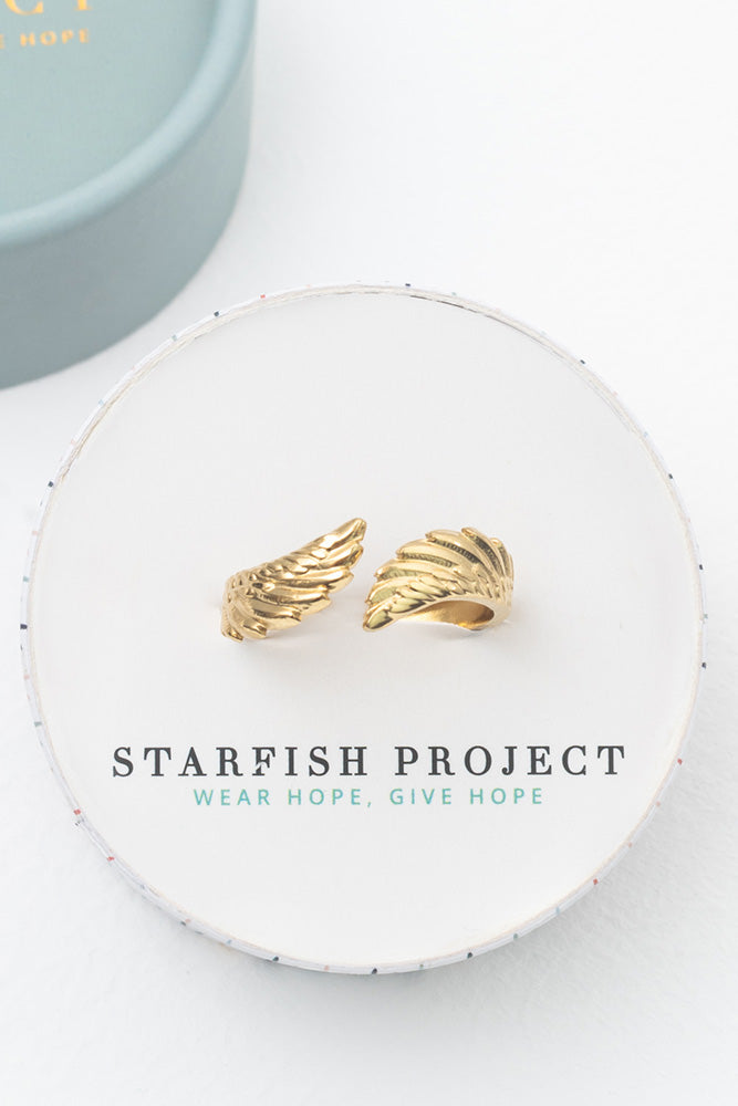 Fair-Trade Angel Wings Ring - Made by Survivors