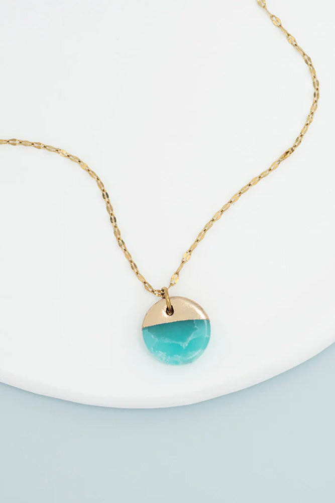 Fair-Trade Teal Eternity Necklace