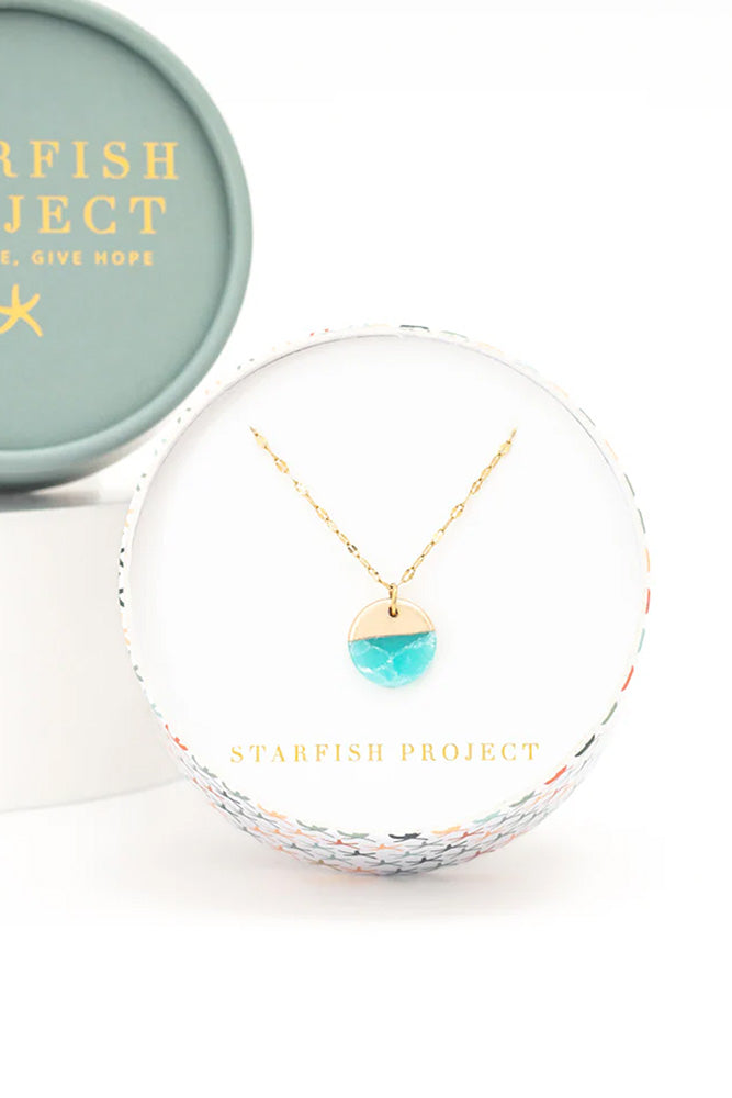 Fair-Trade Teal Eternity Necklace