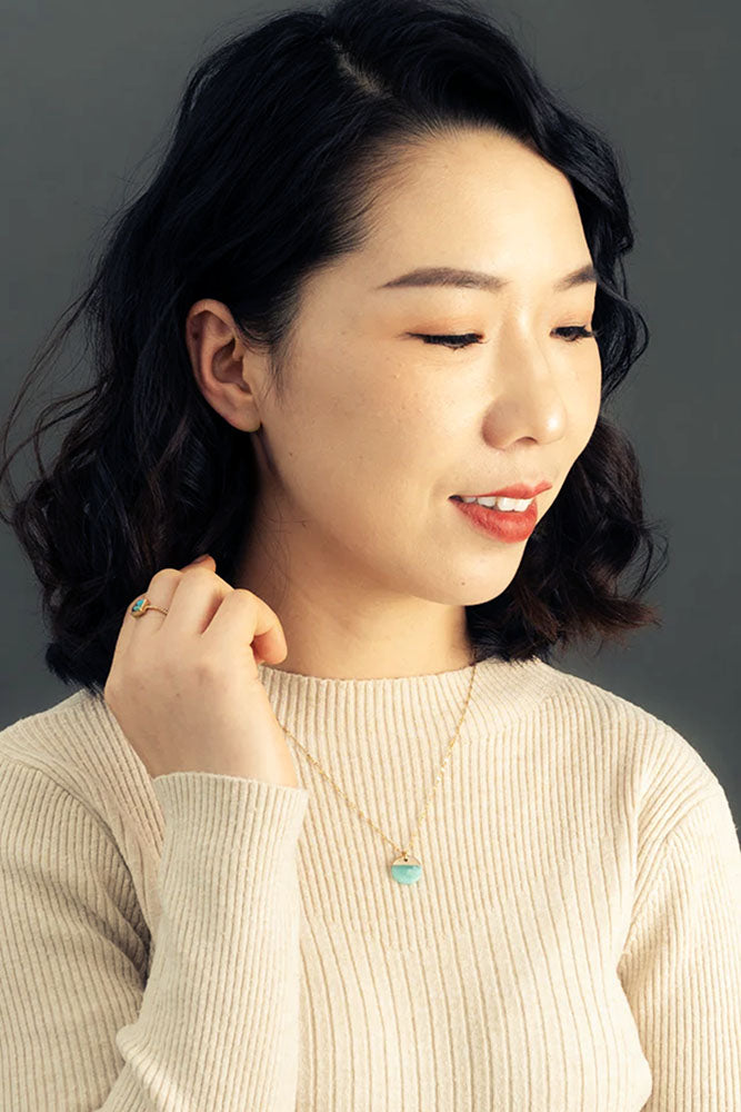 Fair-Trade Teal Eternity Necklace