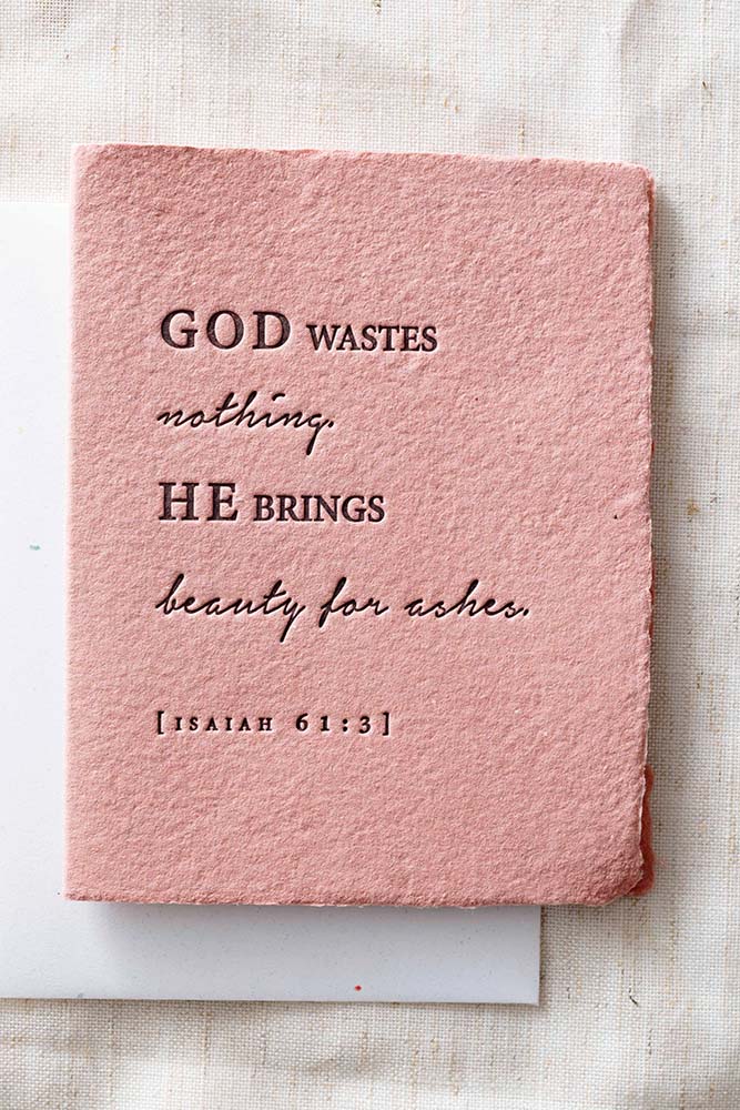 Fair-Trade Beauty for Ashes Greeting Card
