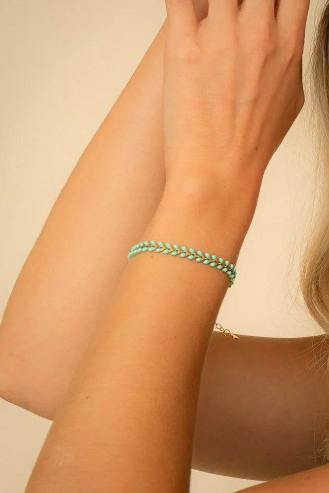 Handmade Turquoise Grafted In Bracelet