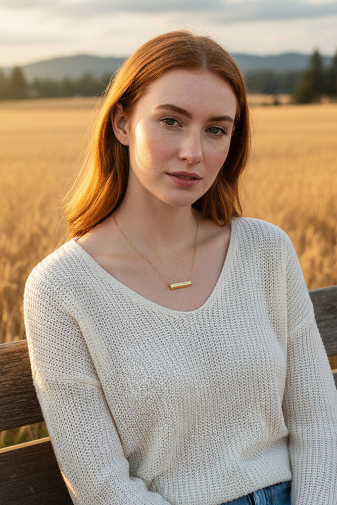 Fair-Trade Chosen Bar Necklace