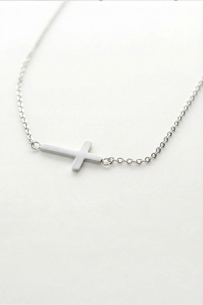 Fair-Trade Silver Cross Necklace - Made by Survivors