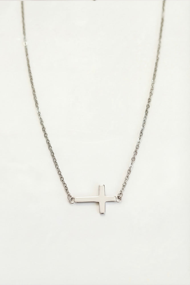 Fair-Trade Silver Cross Necklace - Made by Survivors