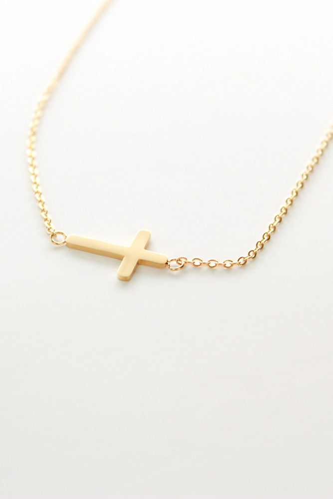 Fair-Trade Gold Cross Necklace - Made by Survivors