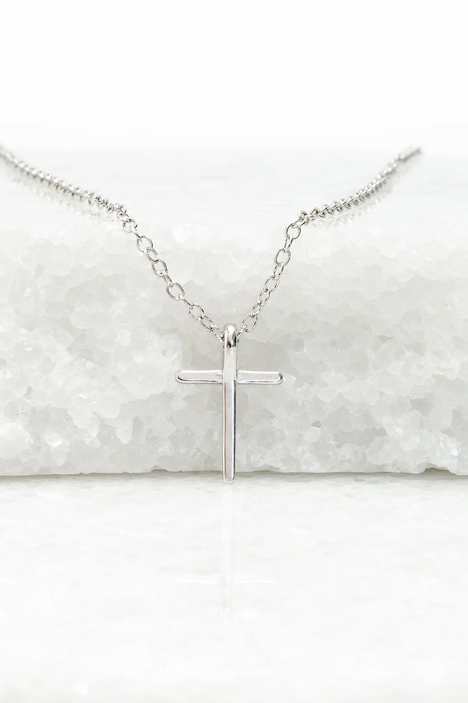 Fair-Trade Delicate Sterling Silver Cross Necklace
