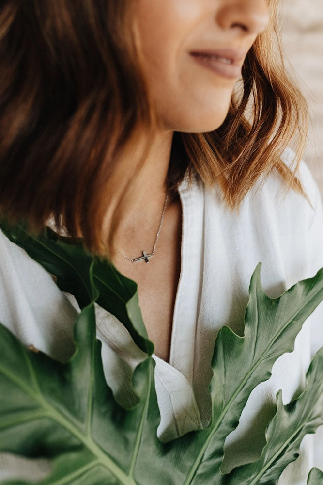 Fair-Trade Silver Cross Necklace - Made by Survivors