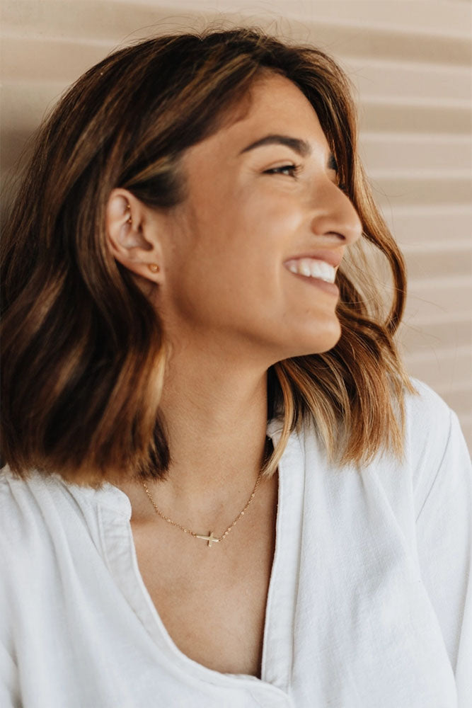 Fair-Trade Gold Cross Necklace - Made by Survivors