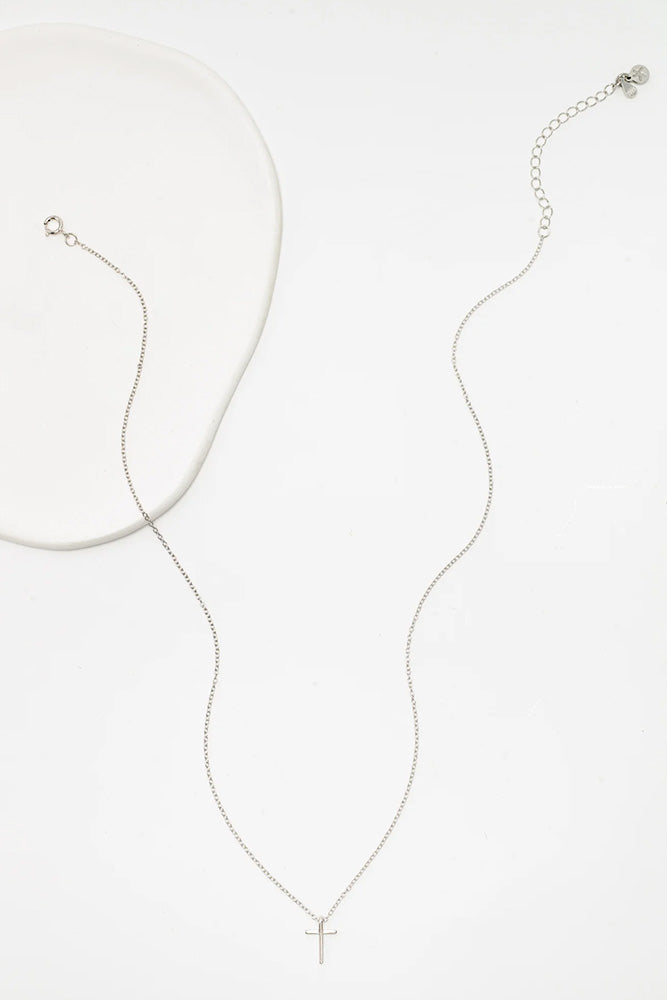 Fair-Trade Delicate Sterling Silver Cross Necklace