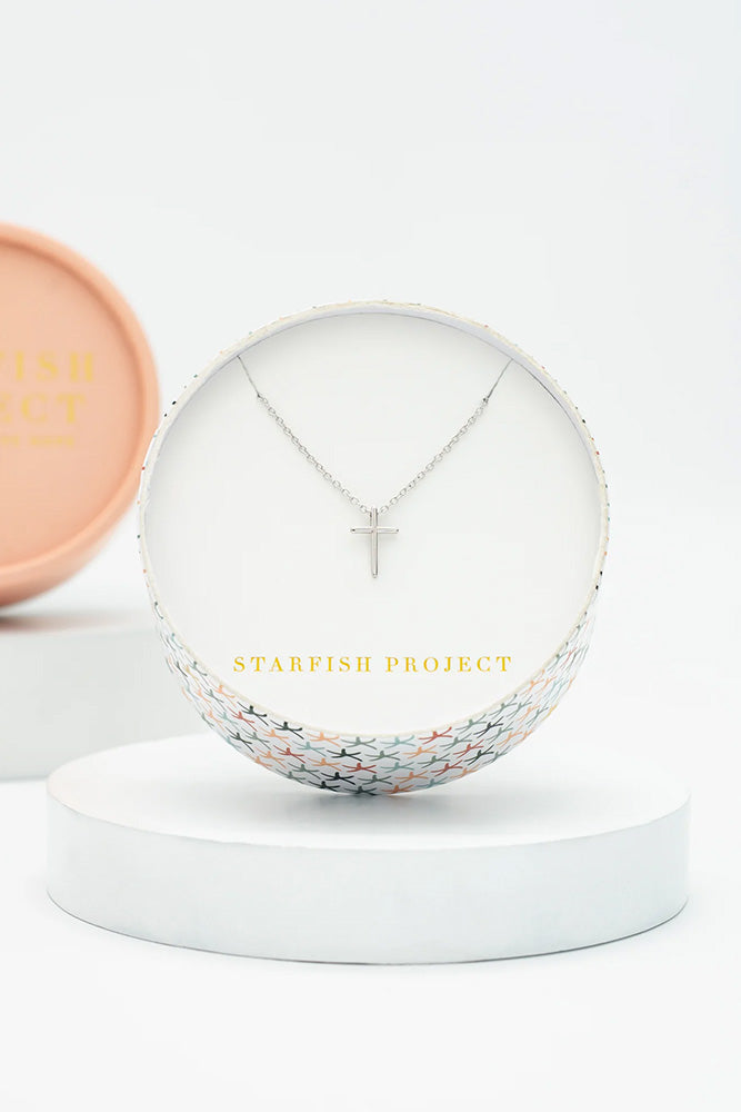 Fair-Trade Delicate Sterling Silver Cross Necklace