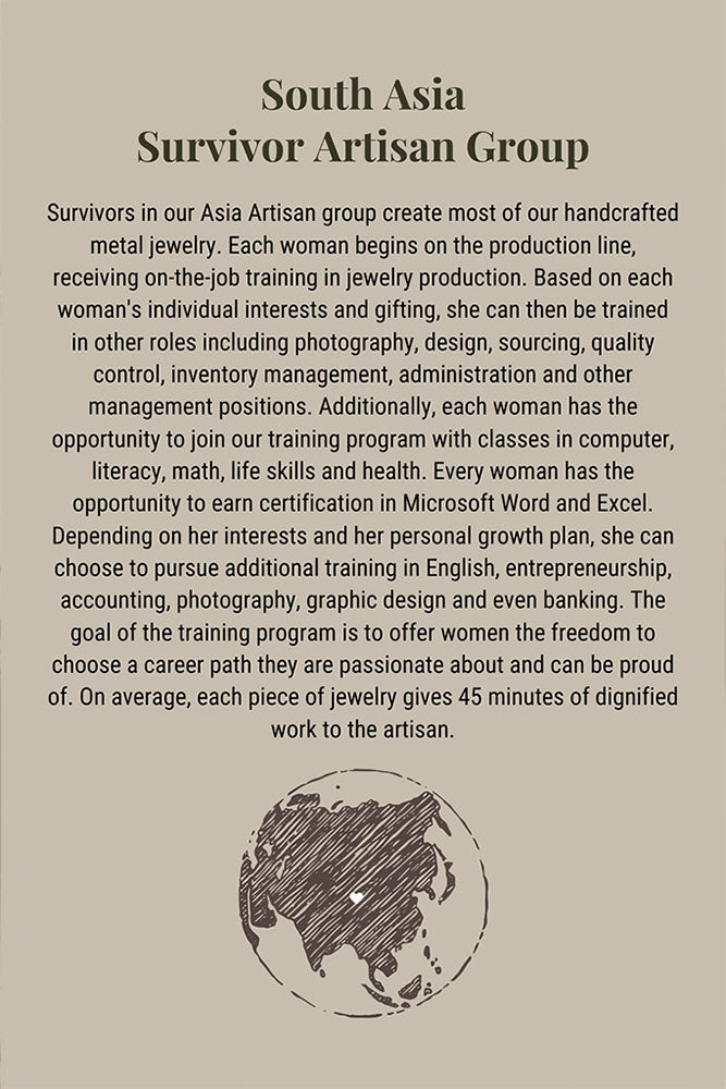 Fair-Trade Gold Cross Earrings - Made by Survivors