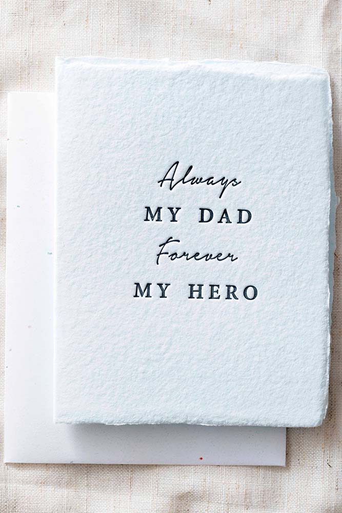 Fair-Trade My Dad My Hero Greeting Card