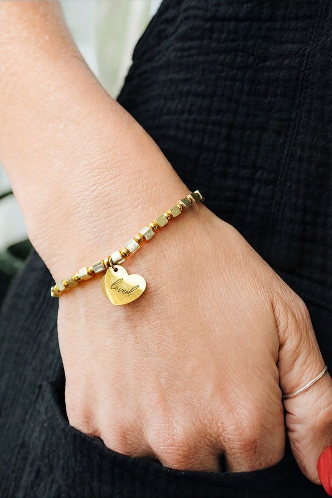 Fair-Trade Loved Beaded Bracelet - Made by Survivors