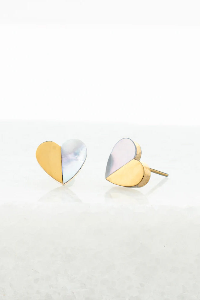 Fair-Trade Gold Heart of Faith Earrings