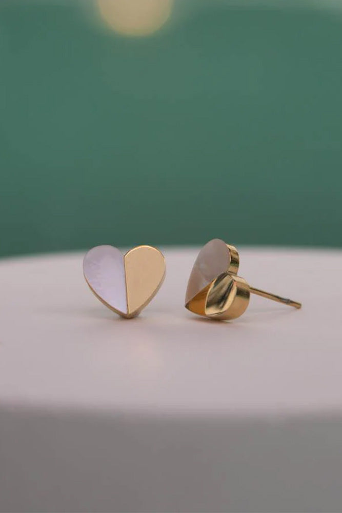 Fair-Trade Gold Heart of Faith Earrings