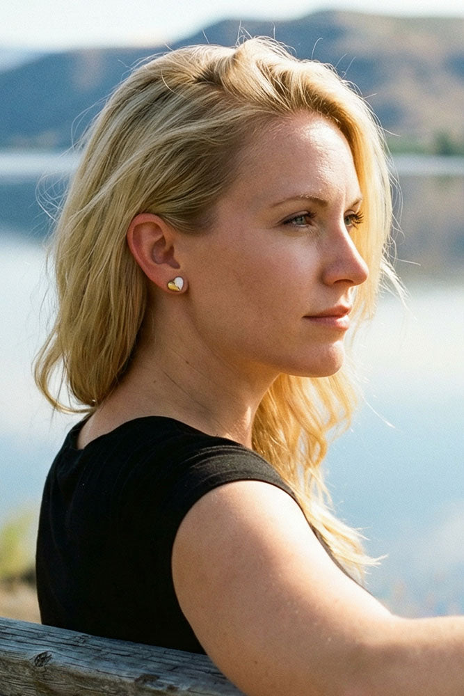 Fair-Trade Gold Heart of Faith Earrings