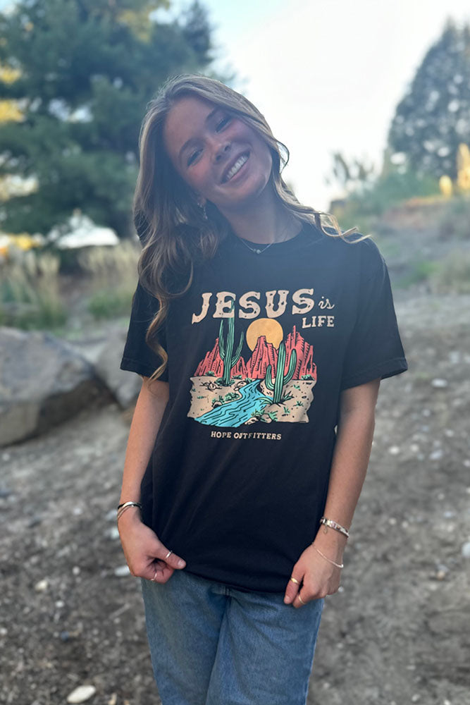Jesus is Life Tee Black