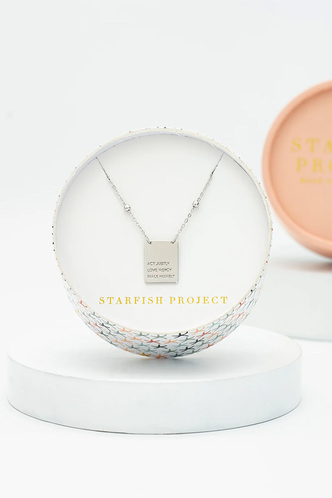 Fair-Trade Sterling Silver Act Justly Necklace