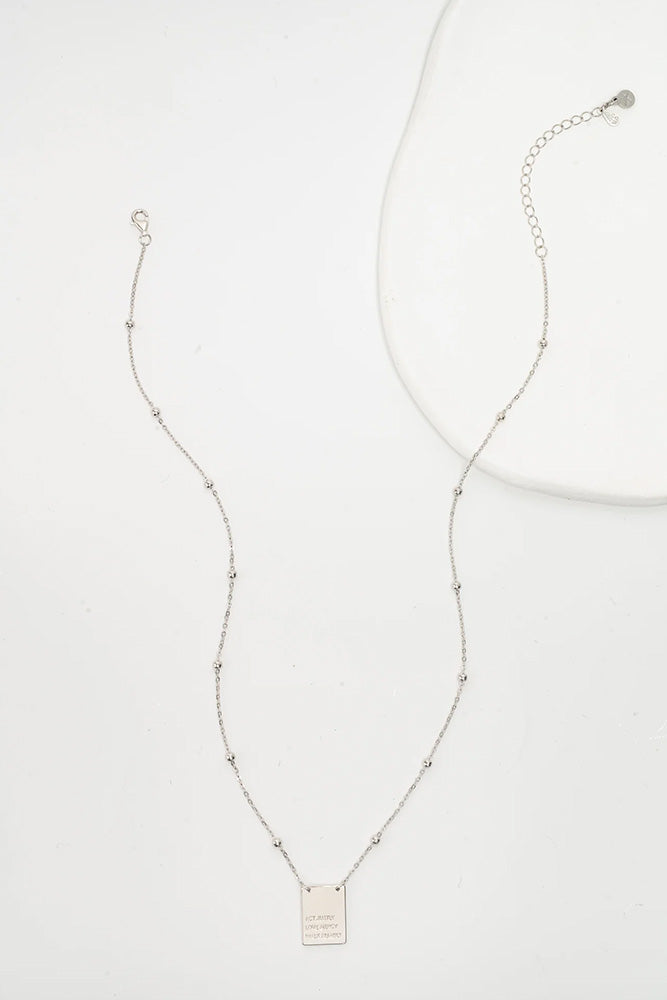 Fair-Trade Sterling Silver Act Justly Necklace