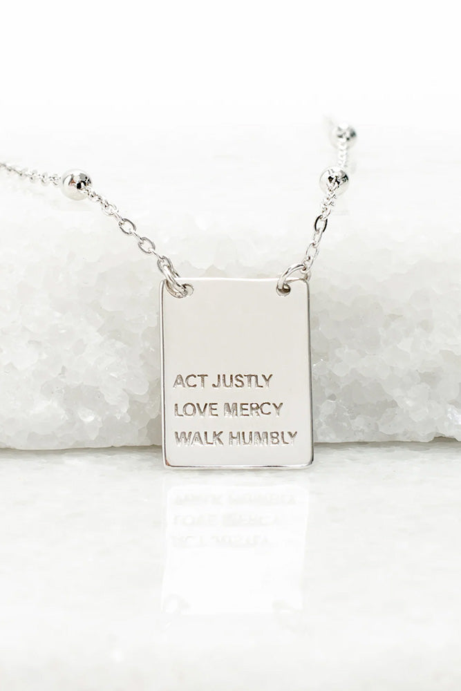 Fair-Trade Sterling Silver Act Justly Necklace