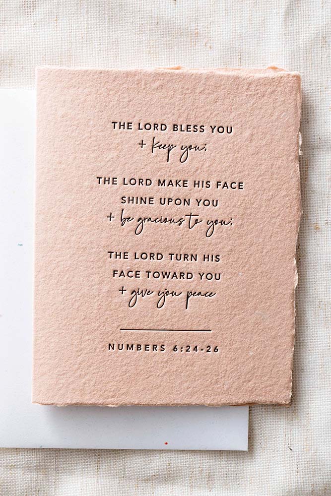 Fair-Trade Lord Bless and Keep You Greeting Card