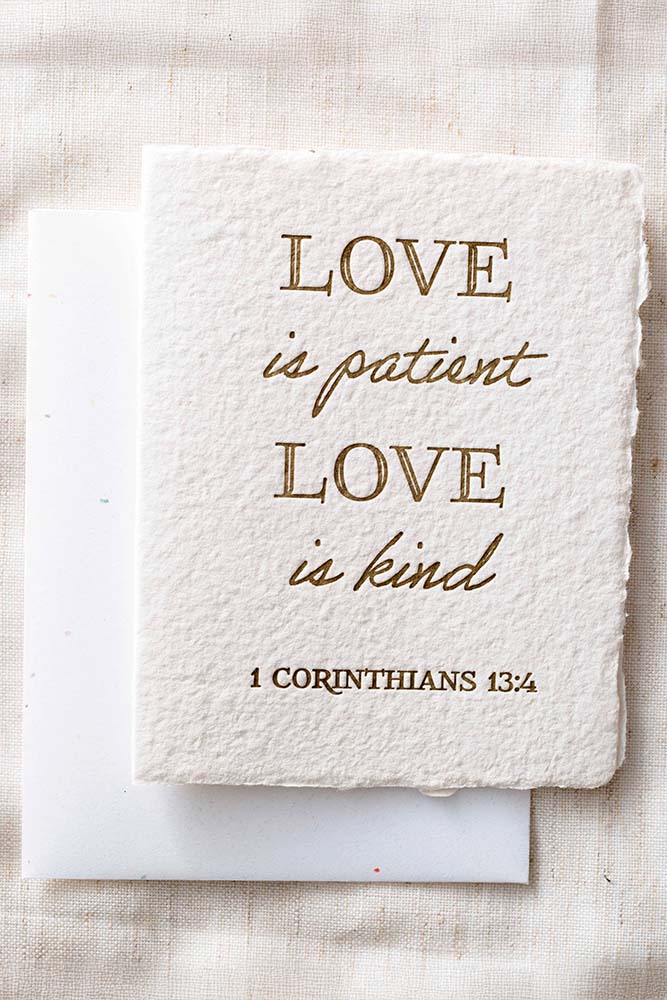 Fair-Trade Love is Patient Greeting Card