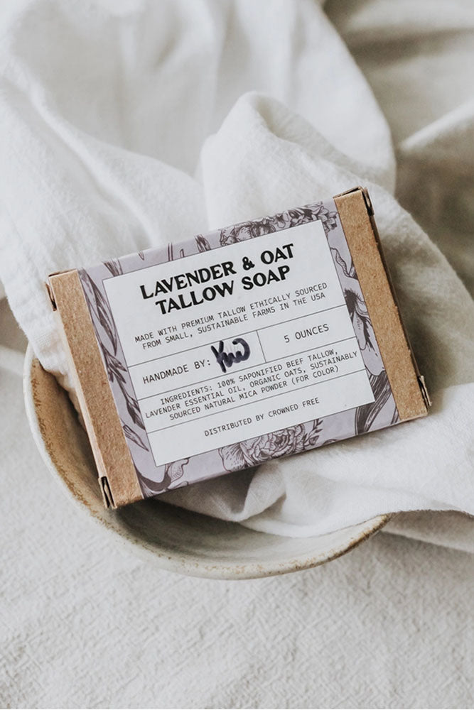 Tallow Soap - Lavender Oat - Made By Survivors