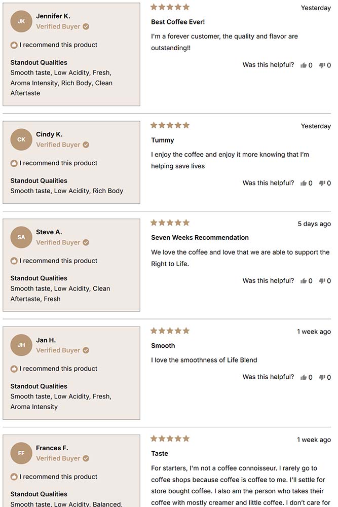 Life Blend Medium Roast - 7 Weeks Coffee