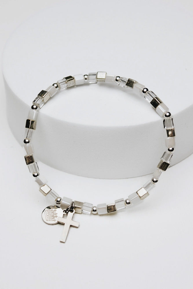 Fair-Trade Cross Beaded Bracelet - Made by Survivors