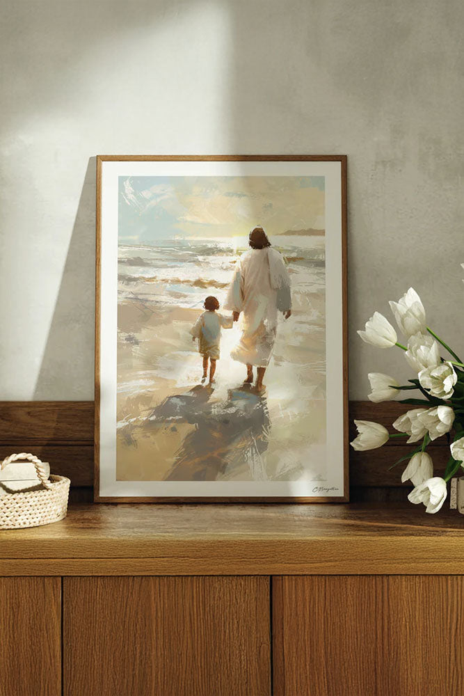 Morning Sun - Hand-Painted or Printed - Oak Frame