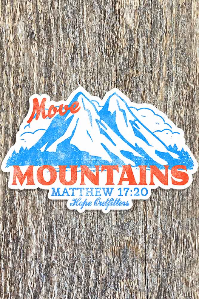 Blue Move Mountains Sticker