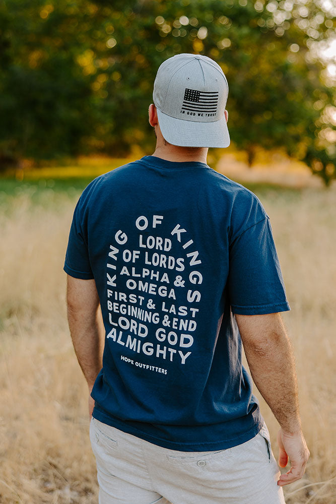 Navy Names of God Tee