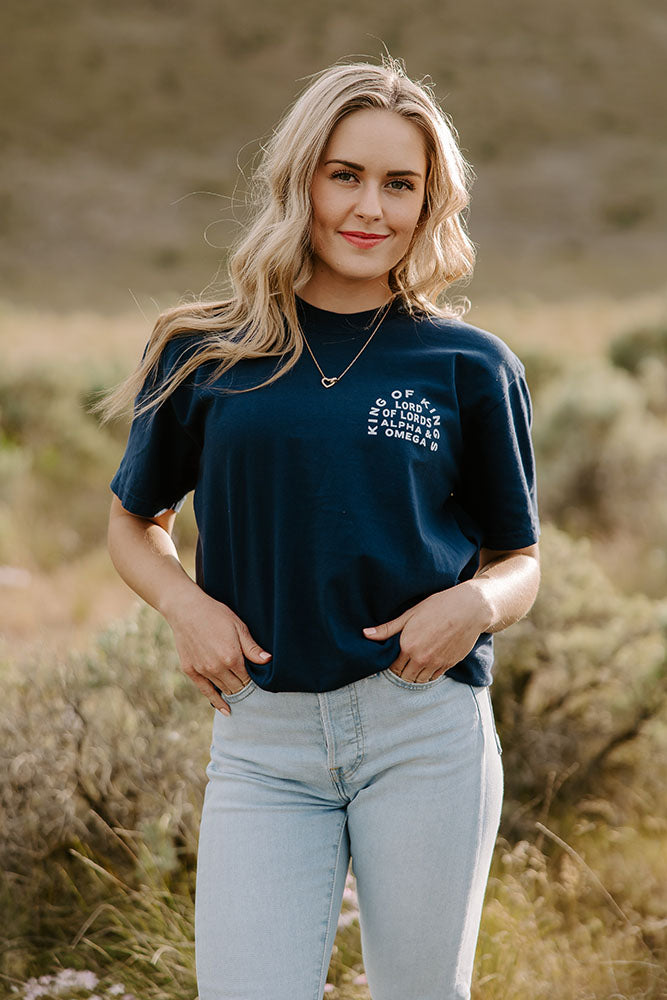 Navy Names of God Tee