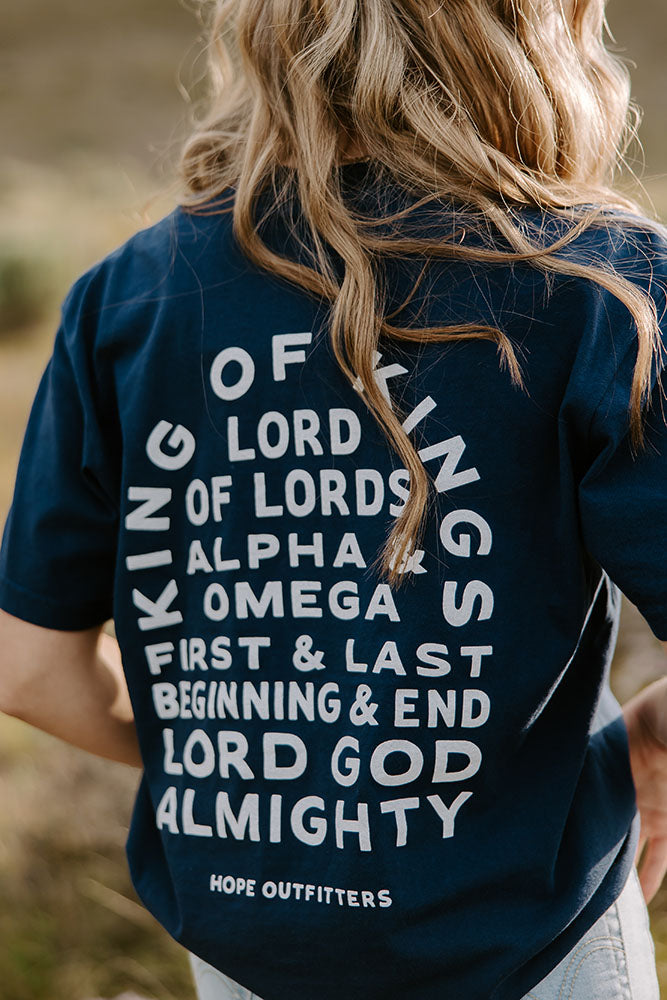 Navy Names of God Tee