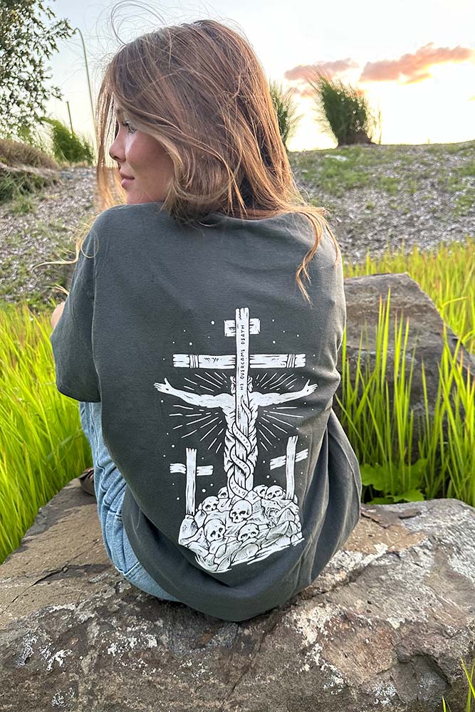 He Overcame Death Tee