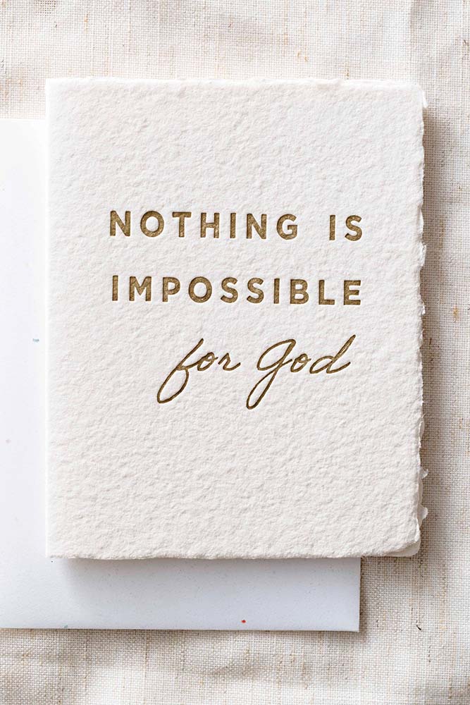 Fair-Trade Nothing Is Impossible Greeting Card