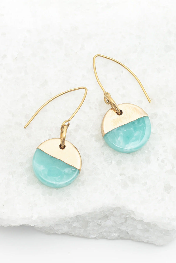 Fair-Trade Teal Eternity Earrings