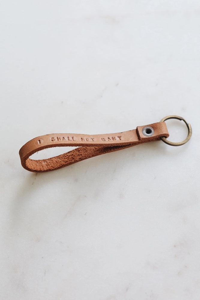 Lord is My Shepherd Leather Keychain