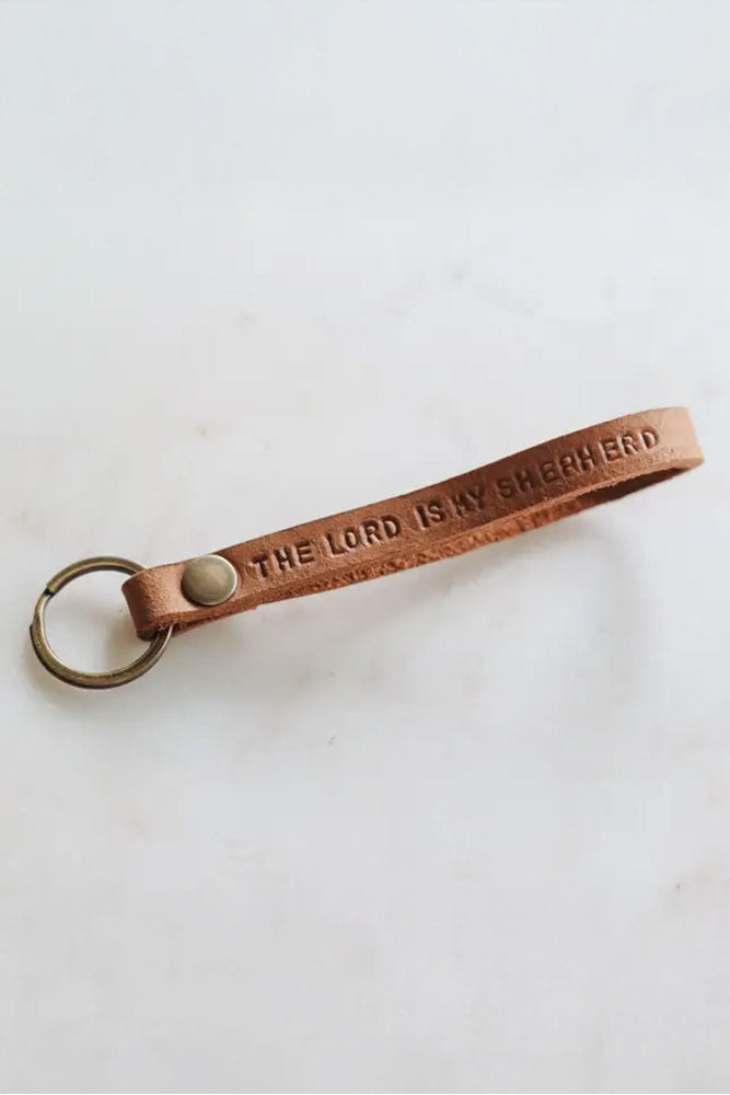 Lord is My Shepherd Leather Keychain