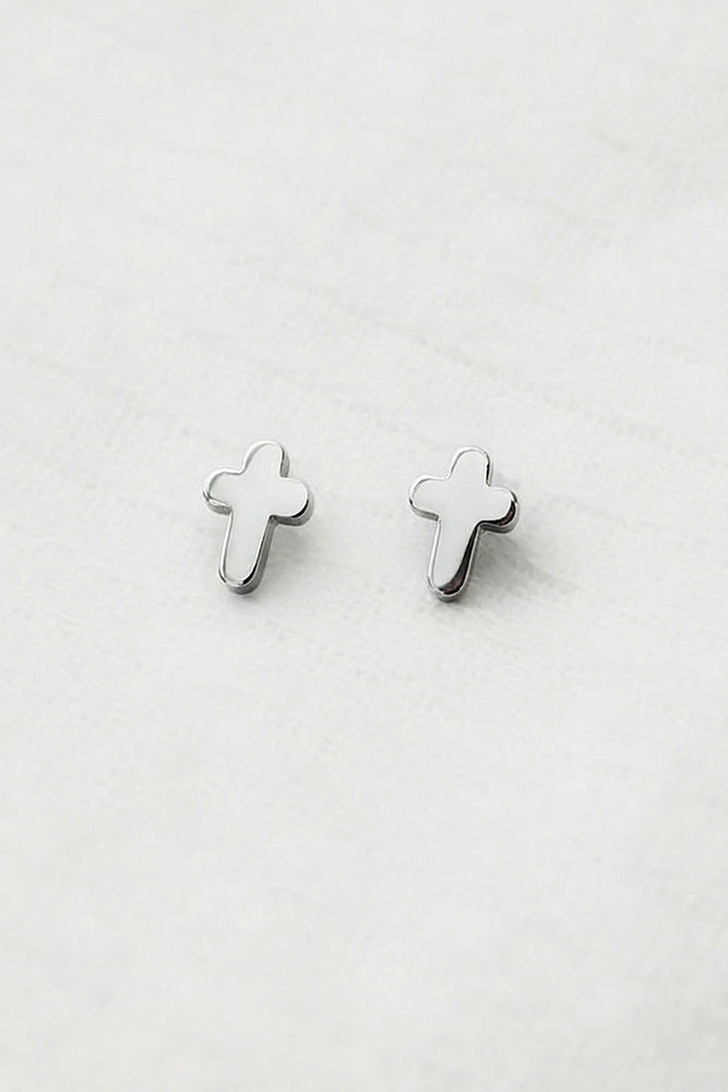 Fair-Trade Silver Cross Earrings - Made by Survivors