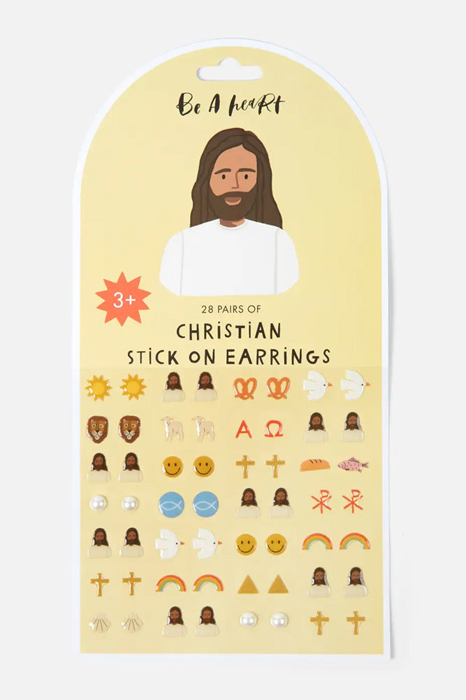 Kids Christian Stick-On Earrings