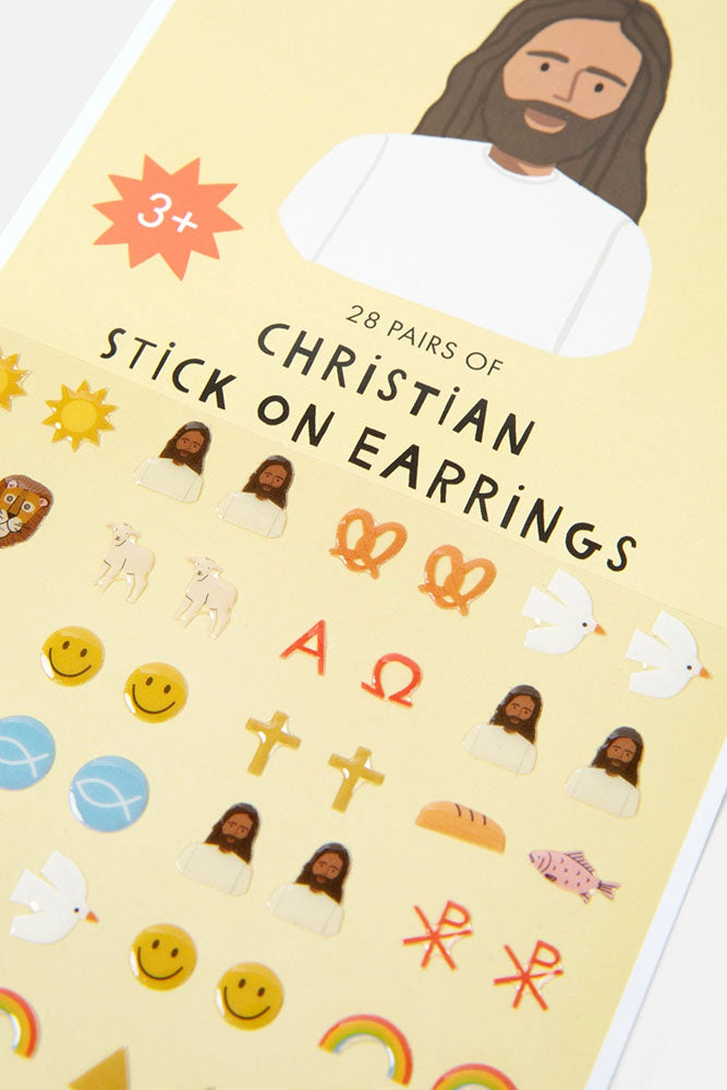 Kids Christian Stick-On Earrings