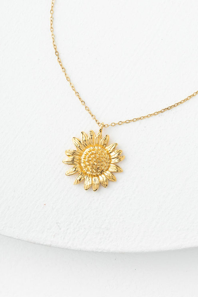 Fair-Trade Golden Sunflower Necklace - Made by Survivors
