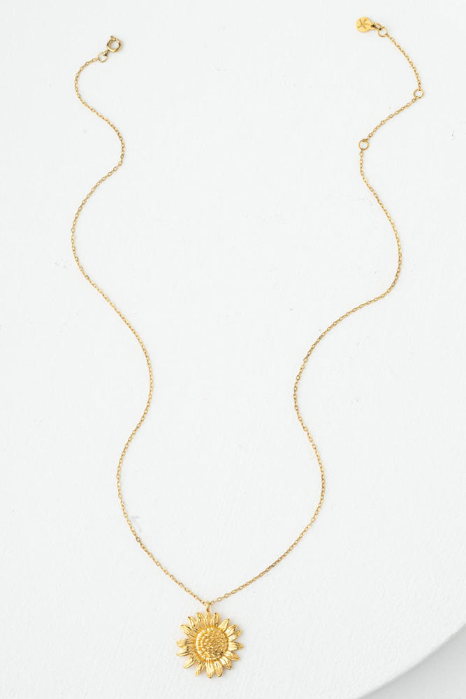 Fair-Trade Golden Sunflower Necklace - Made by Survivors