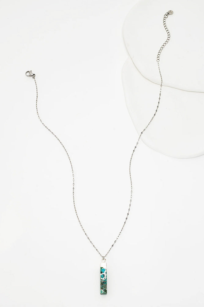 Fair-Trade Brayden Silver & Turquoise Necklace