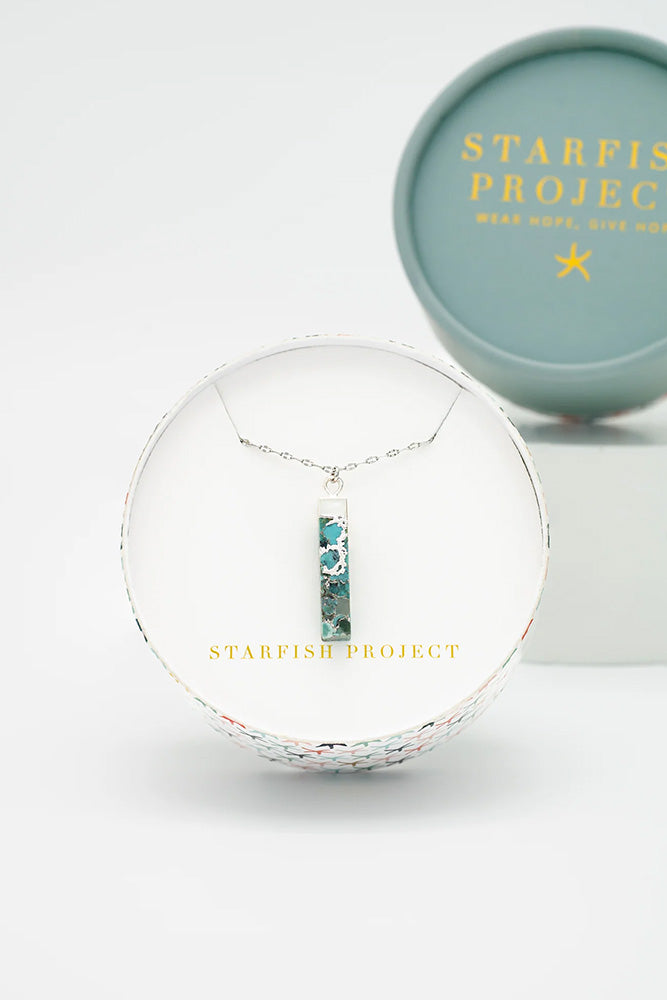 Fair-Trade Brayden Silver & Turquoise Necklace