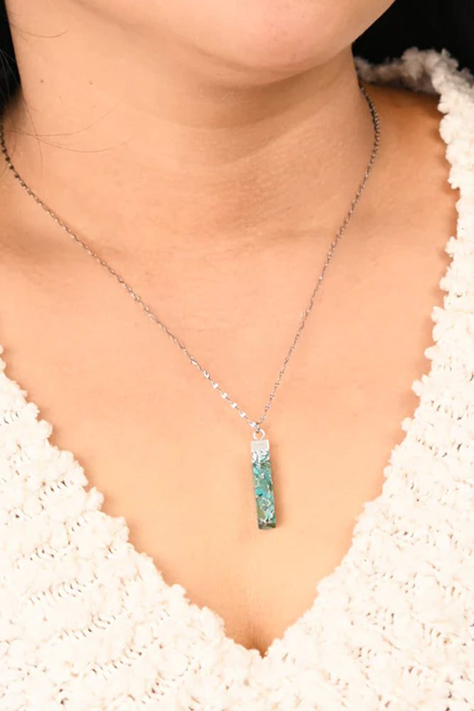 Fair-Trade Brayden Silver & Turquoise Necklace
